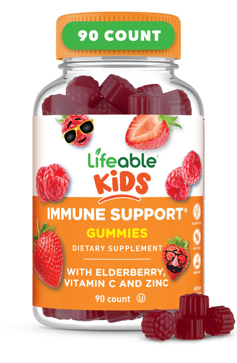 Lifeable Kids Immune Support Gummies - Elderberry Vitamin C and Zinc