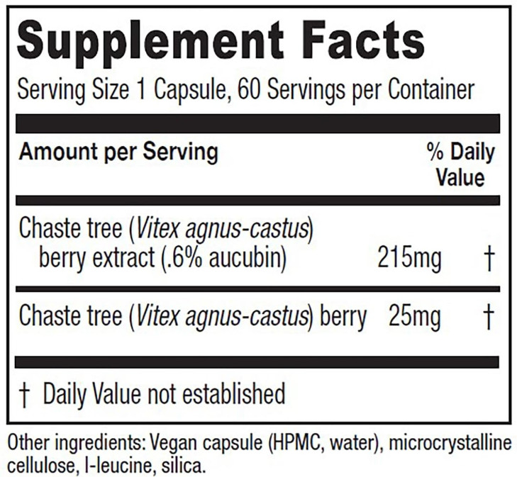 Vitanica Chaste Tree Berry Extract, Vitex Chasteberry Supplement for Women