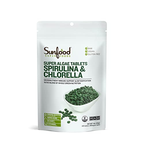 Sunfood Chlorella Spirulina Tablets
