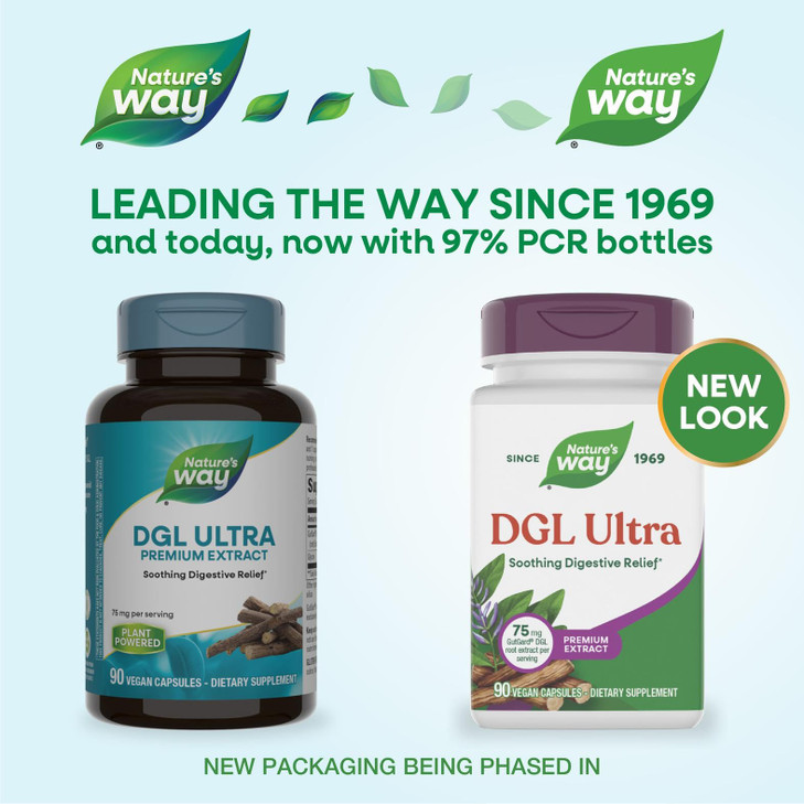 Natures Way Premium Extract DGL Ultra Extra Strength Digestive Relief*, 90