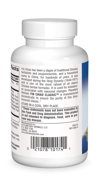 Planetary Herbals Yin Chiao Classic 450 mg Immune Formulas for Seasonal Support