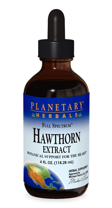 Planetary Herbals Full Spectrum Hawthorn Liquid Extract Supplement, 4 Fluid