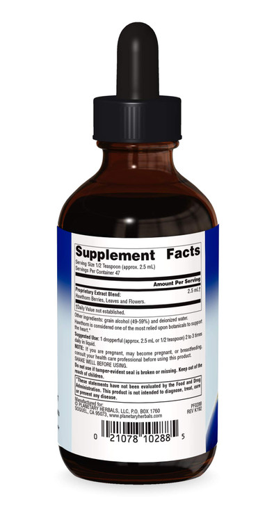 Planetary Herbals Full Spectrum Hawthorn Liquid Extract Supplement, 4 Fluid