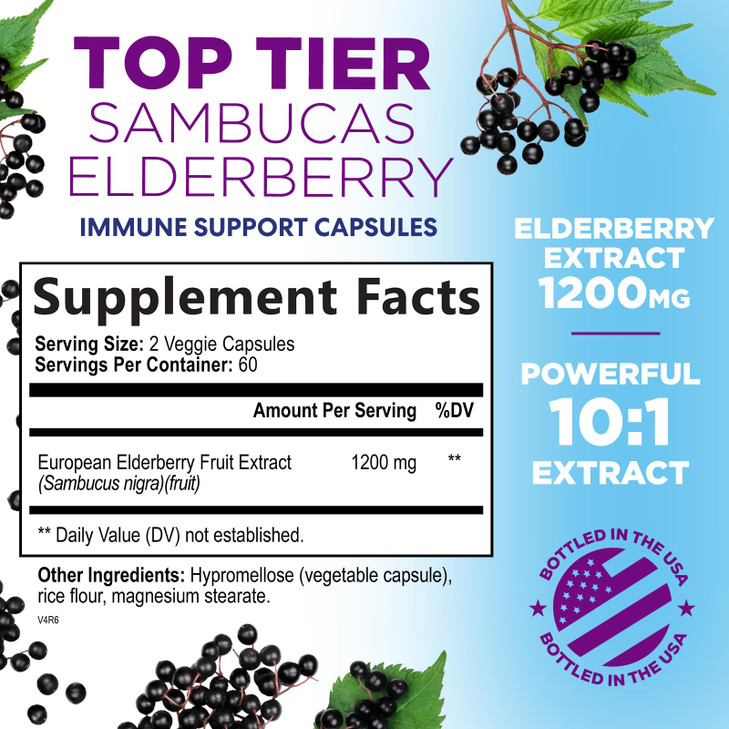 Elderberry Capsules 1200mg