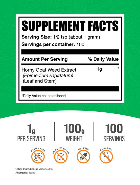BulkSupplements.com Horny Goat Weed Extract Powder