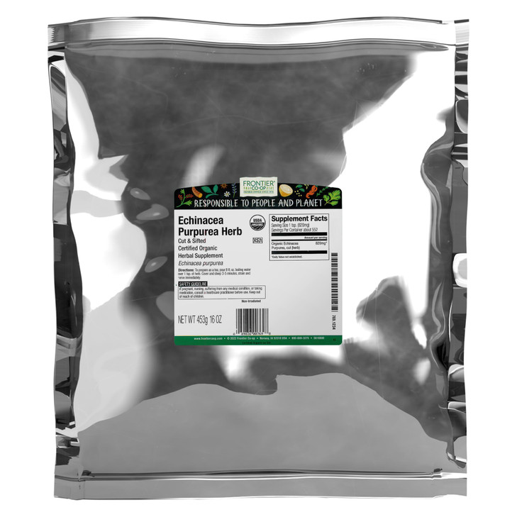Frontier Co-op Organic Echinacea Purpurea Herb, Cut and Sifted