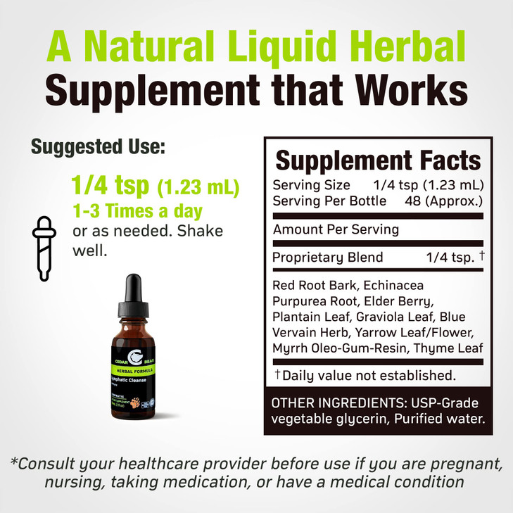 Cedar Bear - Lymphatic Cleanse Immune Support Supplement,