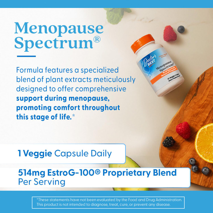 Doctor's Best Menopause Spectrum with EstroG-100, Non-GMO, Vegan, Gluten Free
