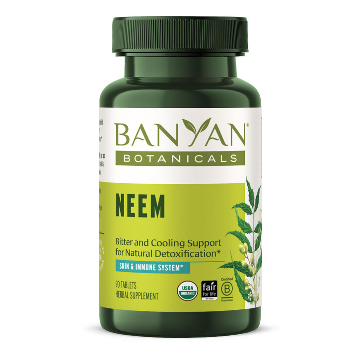 Banyan Botanicals Neem Tablets - Organic Neem Leaf (Azadirachta Indica)
