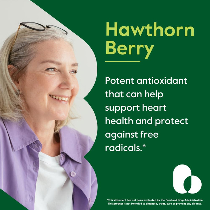 BESTVITE Hawthorn Berry 600mg per Capsule (240 Vegetarian Capsules)