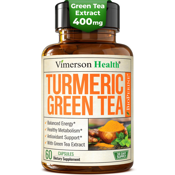 Turmeric Curcumin Supplement with Green Tea Extract (ECGC) & Vitamin C for Joint