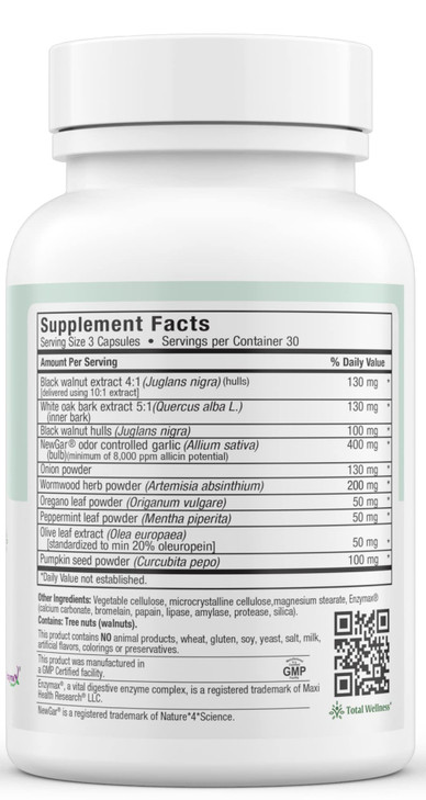 10-in-1 Wormwood Black Walnut Clove Cleanse for Humans Capsules