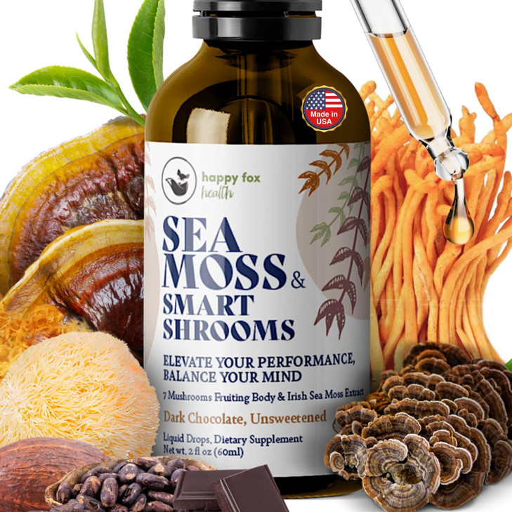 HAPPY FOX Irish Sea Moss Liquid Drops & Mushroom Tincture