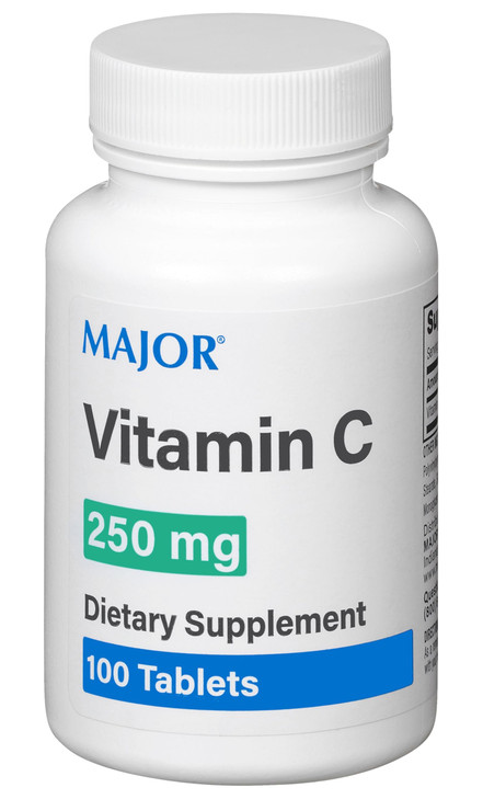 MAJOR Vitamin C 250 Mg - Dietary Supplement - 100 Tablets (1 Pack)