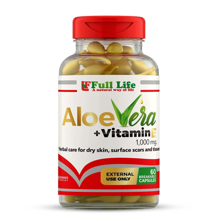 Full Life Aloe Vera + Vitamin E, 60 Breakable Capsules