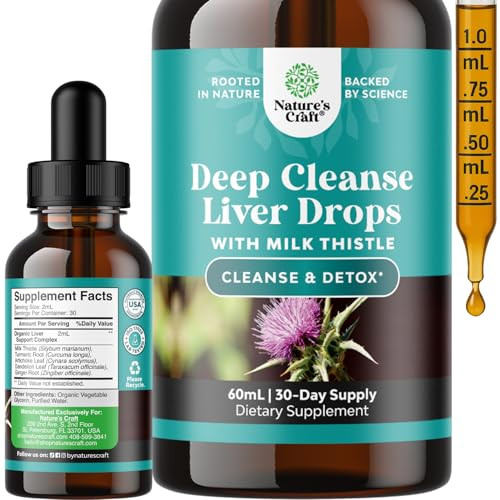 Deep Liver Cleanse, Detox & Repair with Milk Thistle Liquid Drops