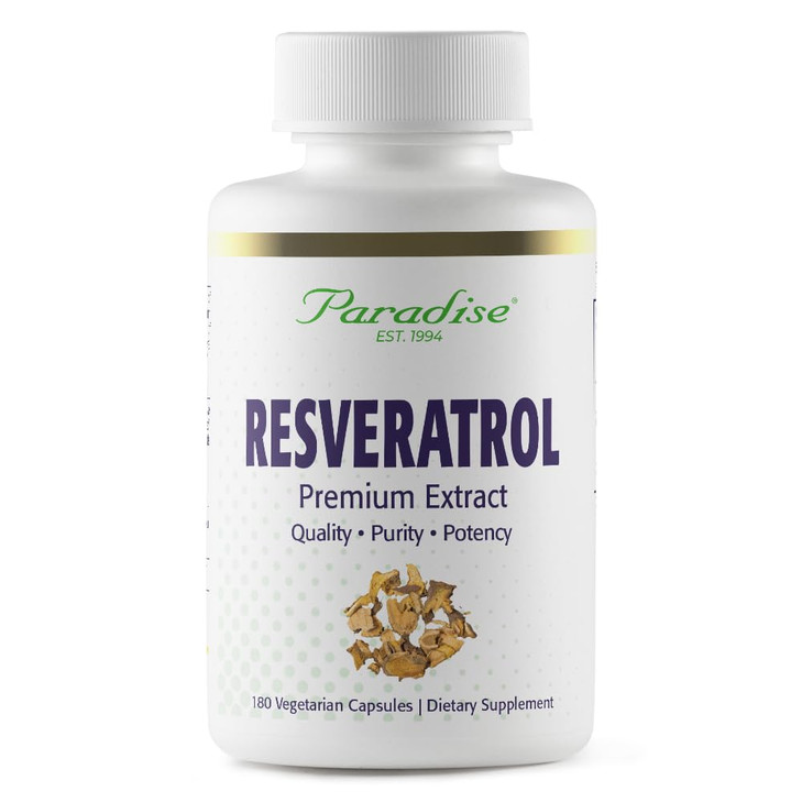 Paradise Herbs Resveratrol, Antioxidant, Super Potent, Ultra Pure, Vegan, Non