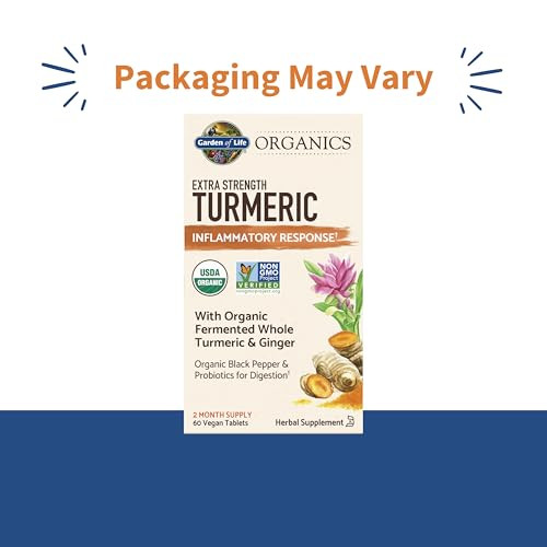 Garden of Life Organics Extra Strength Turmeric Inflammatory Response 60