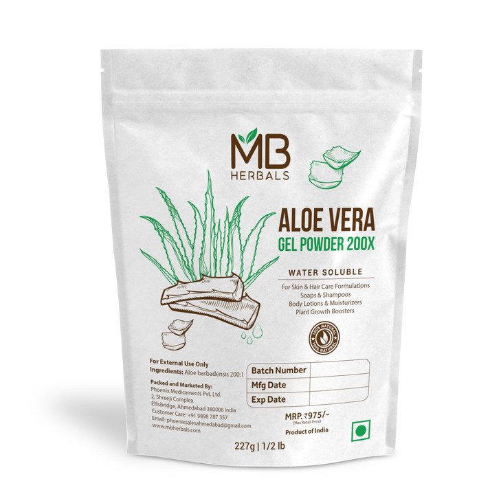 MB Herbals Aloe Vera Gel Powder 200X - 8 oz