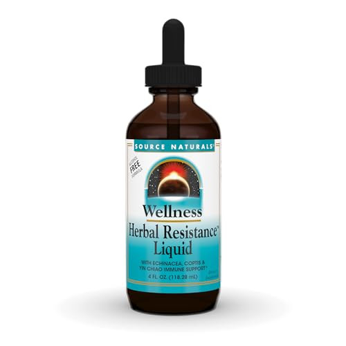 Source Naturals Wellness Herbal Resistance Liquid with Echinacea, Coptis