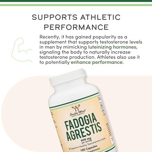 Fadogia Agrestis 600mg Per Serving (180 Capsules) Powerful Extract to Support