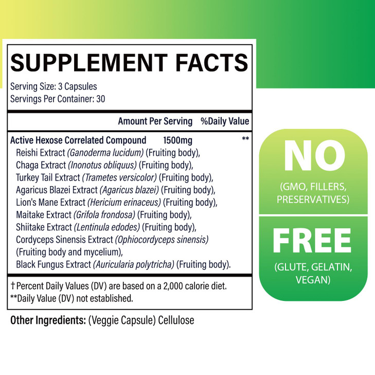 SZCZEKIN Active Hexose Correlated Compound 1500 mg Supplement, Natural 8