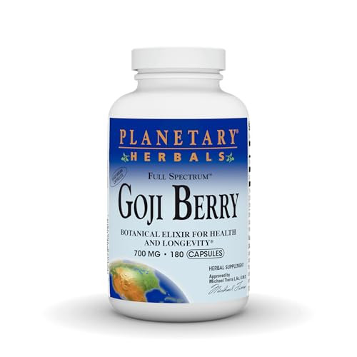 Planetary Herbals Goji Berry Full Spectrum 700mg, Botanical Elixir for Health