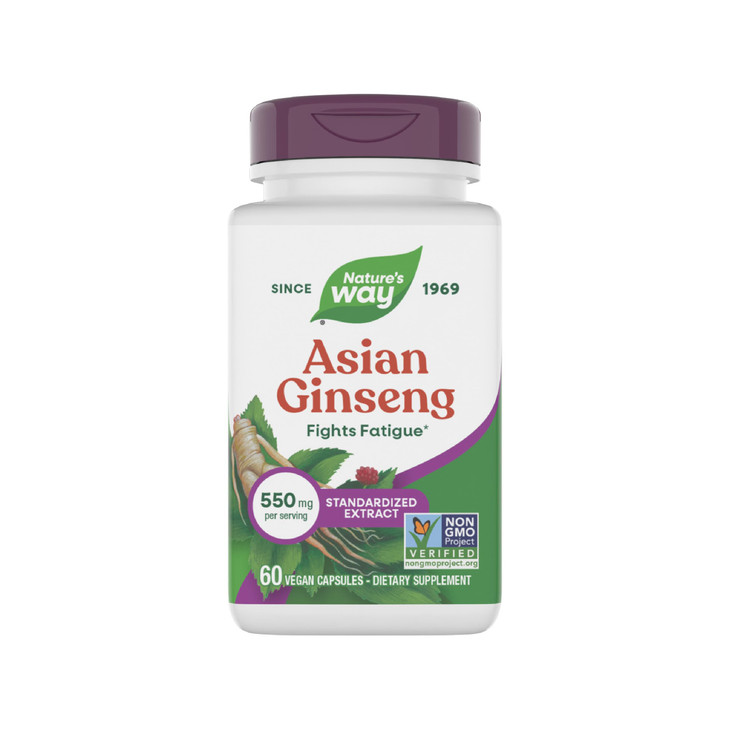 Nature's Way, Premium Herbal Asian Ginseng, Fights Fatigue*, 60 Capsules