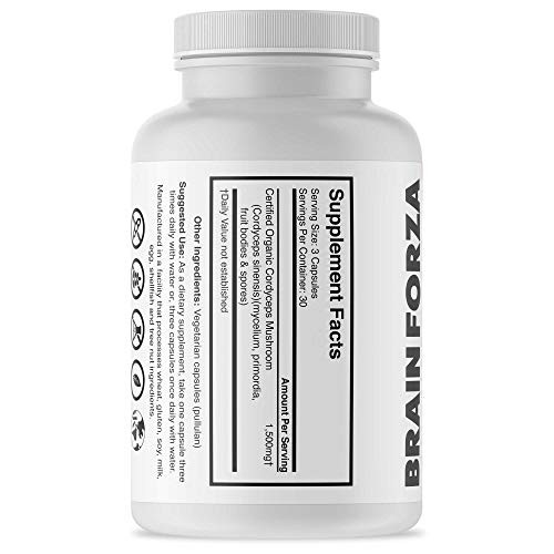 Brain Forza Organic Cordyceps Capsules