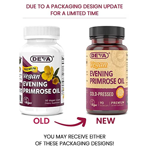 DEVA Vegan Vitamins Evening Primrose Oil Vegan 90 Vcap (Pack of 2)