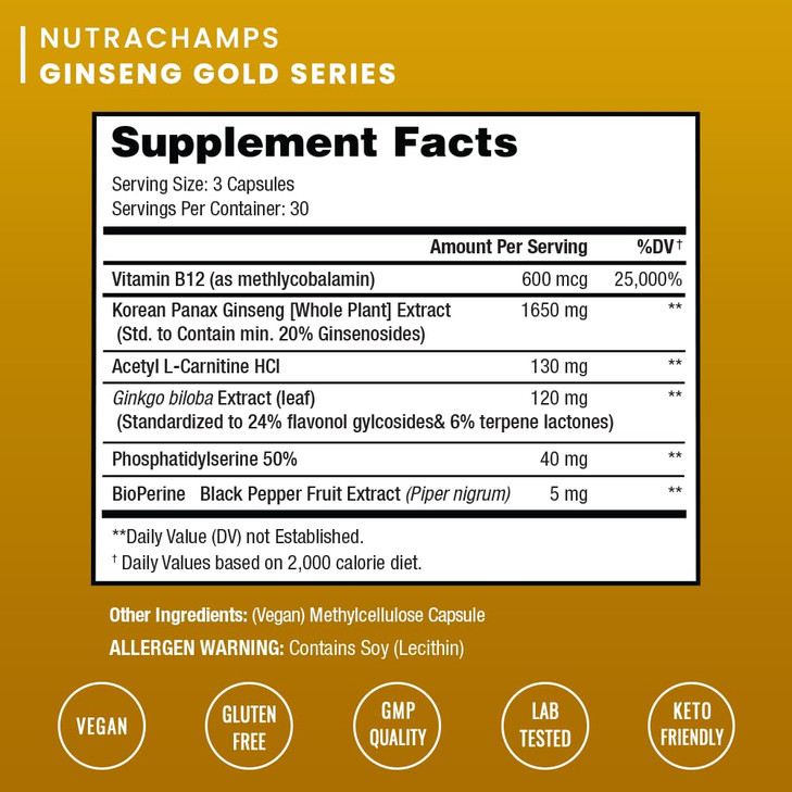 NutraChamps Korean Red Panax Ginseng Capsules