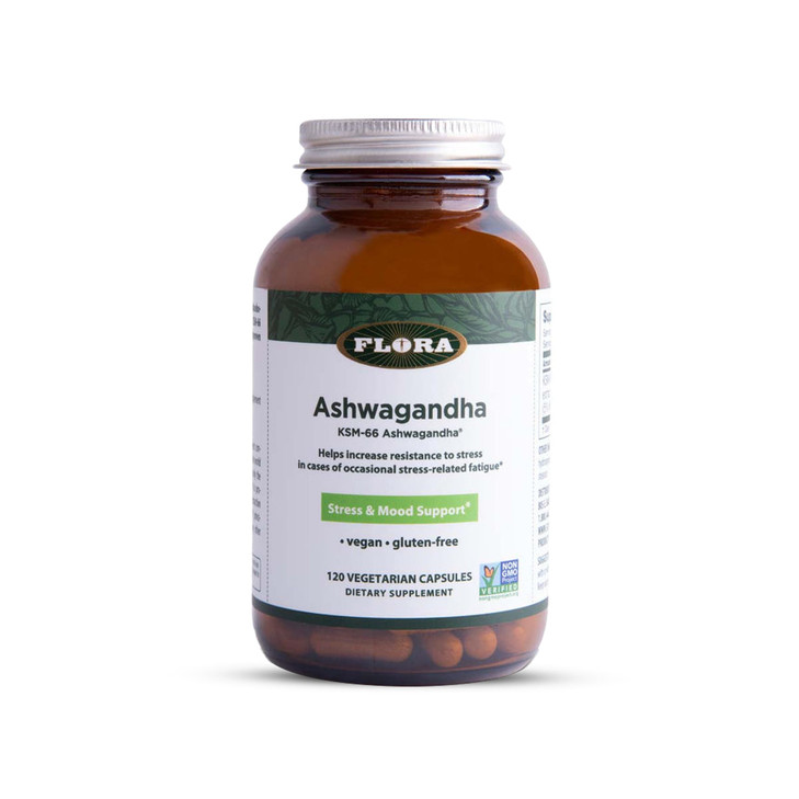 Flora Ashwagandha - KSM-66 - Stress Support Herbal Supplement