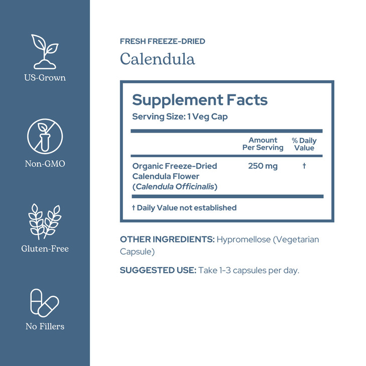 Eclectic Herb - Freeze Dried Calendula Capsules