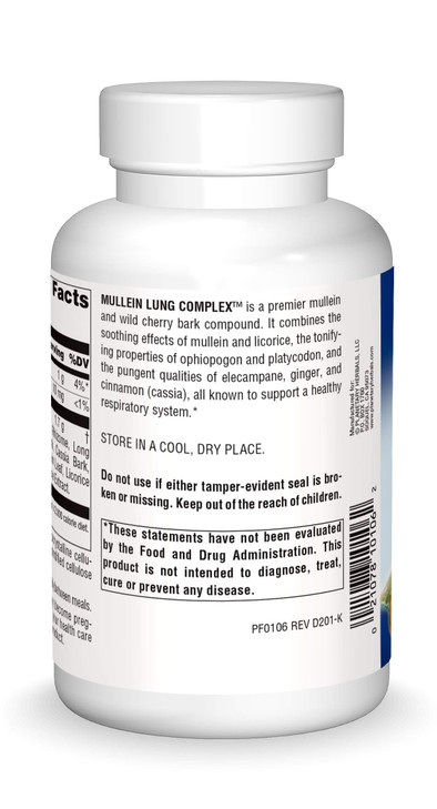 Planetary Herbals Mullein Lung Complex, 850mg, Tablets, 180 tablets