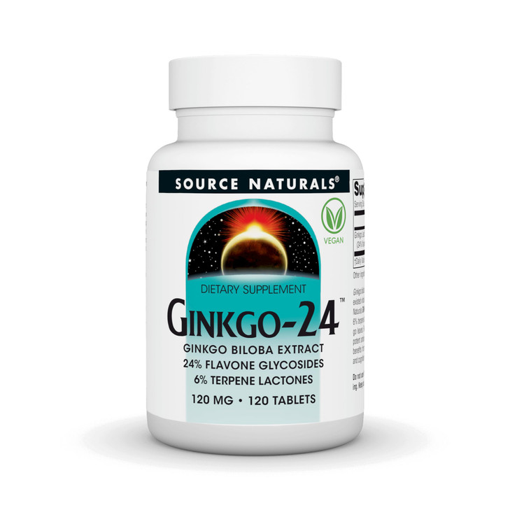 Source Naturals Ginkgo-24 - Ginkgo Biloba Extract, 24% Glycosides 6% Terpenes