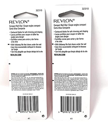 Revlon Beauty Tools Compact Nail Clip - 2 Pack