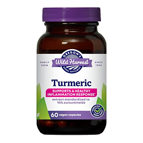 Oregon's Wild Harvest, Turmeric Curcumin Supplement Vegan Capsules