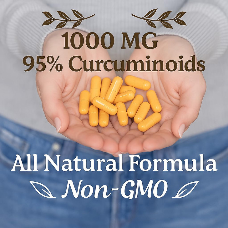Me First Living Turmeric Curcumin 1000 mg 95% Curcuminoids, Bioperine 10 mg, 19x