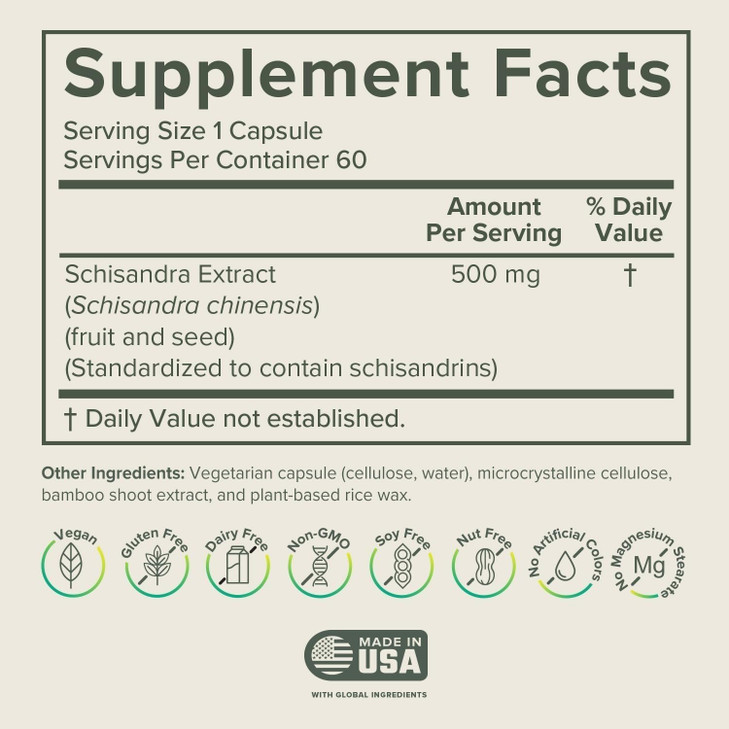 Prominent Nutrition Schisandra - Supplement for Liver & Stress Support