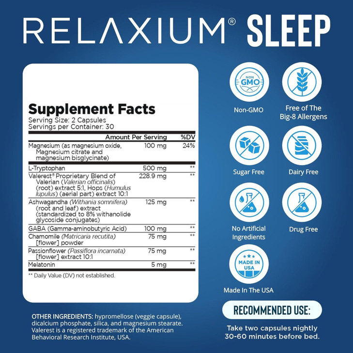 Relaxium Sleep Aid - Professional Strength Formula for Adults
