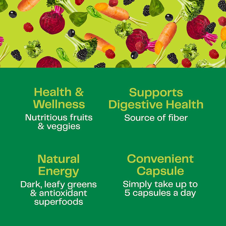 Amazing Grass Greens Blend Superfood Capsules: Super Greens with Organic