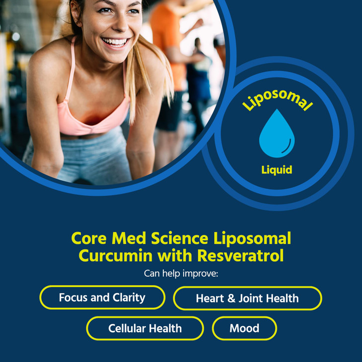 Core Med Science Liposomal Curcumin Resveratrol 200mg Curcumin and 75mg