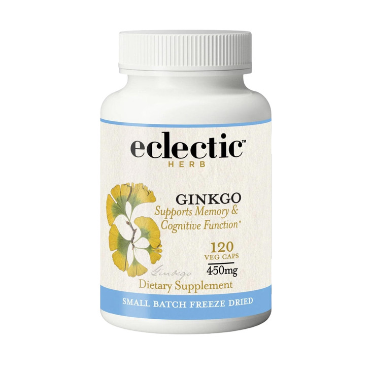 Eclectic Herb - Ginkgo Biloba Capsules - Brain Support Supplement