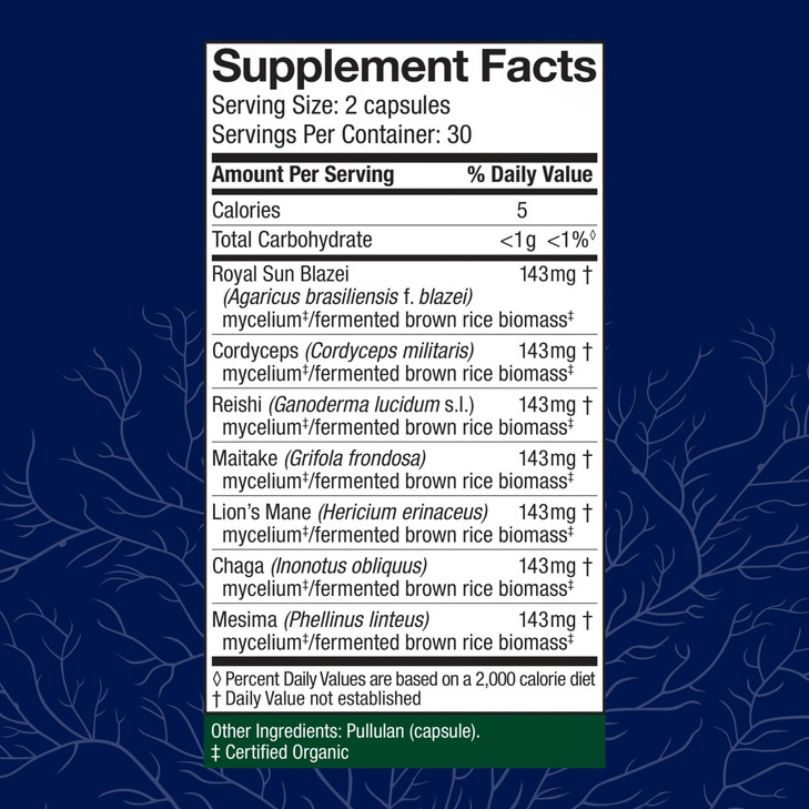 Host Defense Stamets 7-7 Species Blend - Mushroom Supplement for Immune Support