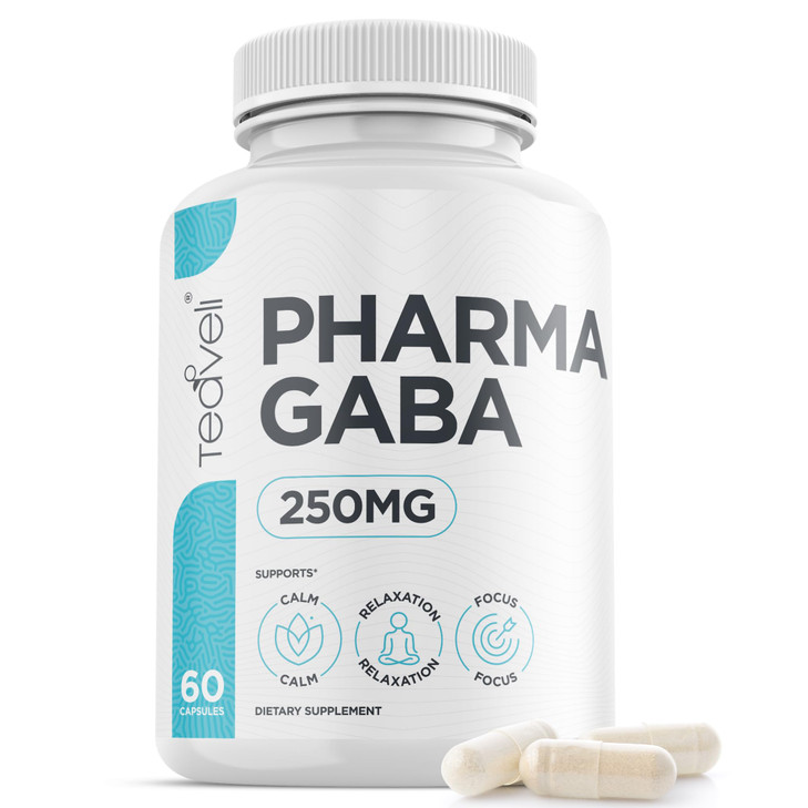 Pharma GABA 250 mg- Naturally Fermented GABA Supplement- Clinically Proven