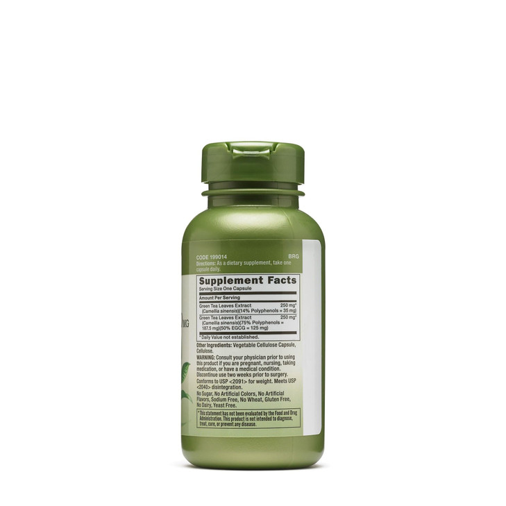 GNC Herbal Plus Green Tea Complex 500mg Supplement, Vegetarian, Supports
