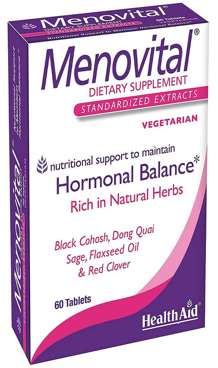 HealthAid Menovital - Twice-Daily Herbal Supplement for Hormonal Balance Support