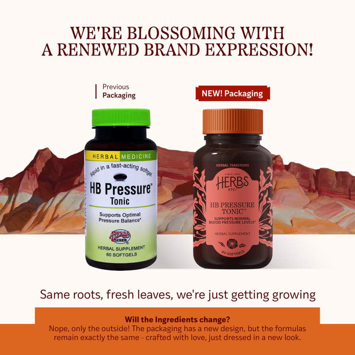 Herbs Etc. HB Pressure Tonic - Healthy Blood Circulation Support Supplement