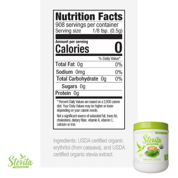 Stevita Organic Stevia - 16 oz