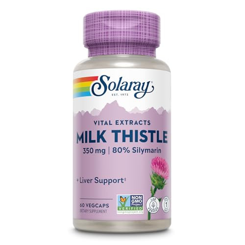 SOLARAY Milk Thistle Seed Extract 350 mg Guaranteed to Contain 80% Silymarin